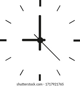 clock face on white background