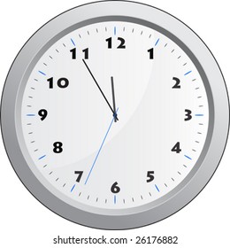 free clock clipart to five minutes