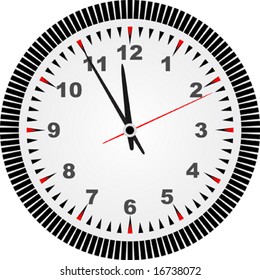 Clock face reading about three minutes until twelve.