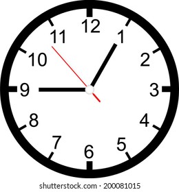 Clock Face Vector Stock Vector (royalty Free) 200081015 