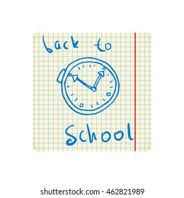 clock face vector. Back to school