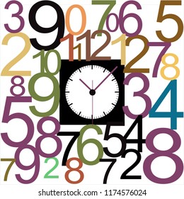 clock face vector color