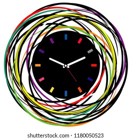 clock face vector color