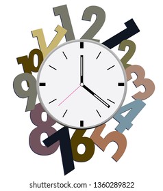 clock face vector color