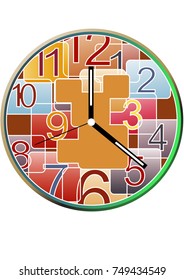 clock face vector color