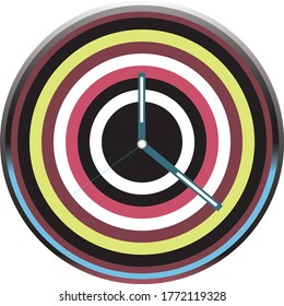 clock face vector color on background 
