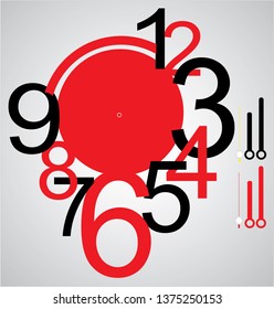 clock face vector design