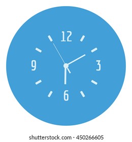 A clock face vector icon .Six o'clock.Vector icon.