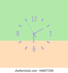 A clock face vector icon .
Six o'clock.Vector icon.
