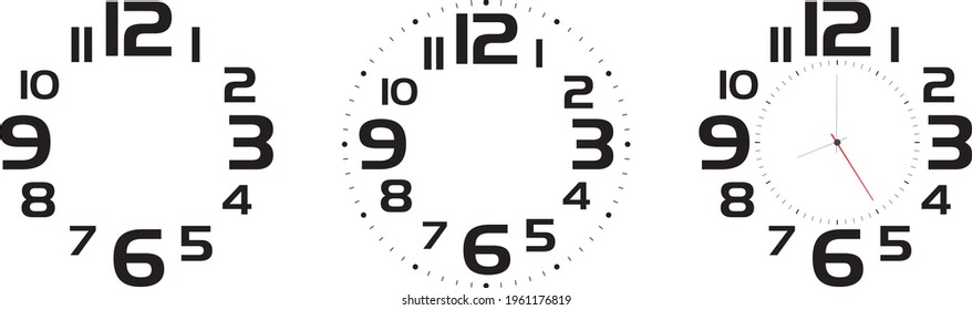 Clock face , Vector illustration