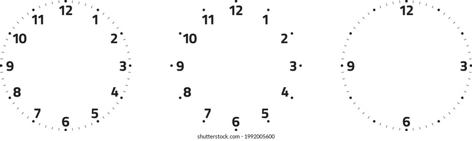 clock ,face , Vector illustration