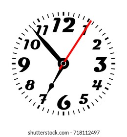 Clock face vector illustration.