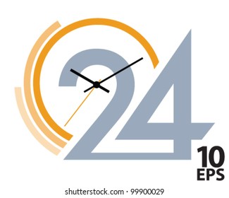 Clock Face. Vector Illustration