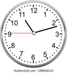 clock face vector on white background 