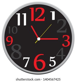 clock face vector on white background 