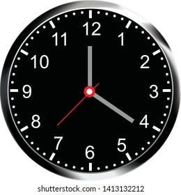 clock face vector on white background 