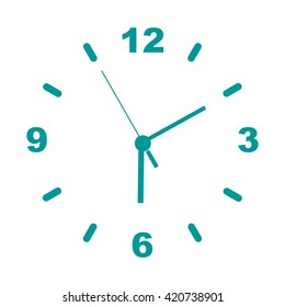 Clock face.
Watch icon.