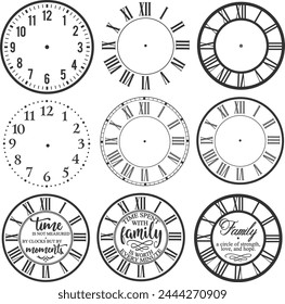 Clock Faces Vector Designs Bundle