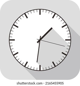 Clock flat fashion icon design, watch icon, vector