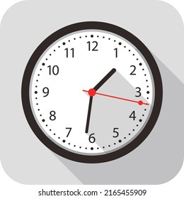 Diseño de iconos de moda plana de reloj, icono de reloj, vector