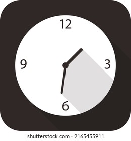 Diseño de iconos de moda plana de reloj, icono de reloj, vector