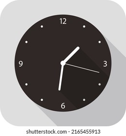 Clock flat fashion icon design, watch icon, vector
