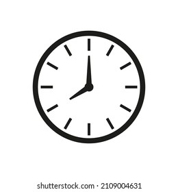 Clock flat icon design vector template. Time alarm deadline business symbol.