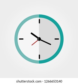 Clock flat icon on a white background