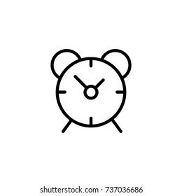 Clock flat icon. Single high quality outline symbol of graduation for web design or mobile app. Thin line signs of education for design logo, visit card, etc. Outline logo of school
