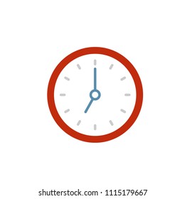 clock flat icon use for web ui - ux asset, pictogram, presentation, infographic time