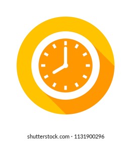 Clock flat icon vector