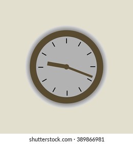 Clock flat icon. Vector illustration.