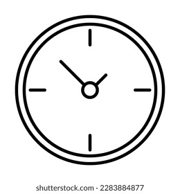 clock flat icon, clock vector, time illustration