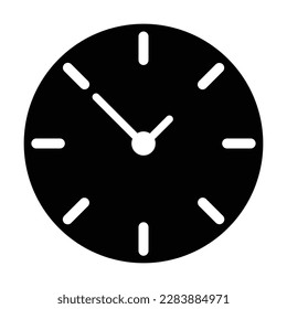 clock flat icon, clock vector, time illustration