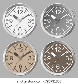 Clock flat icon. World time concept. Business background. Internet marketing. Daily infographic