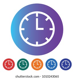 Clock Flat minimal icon vector