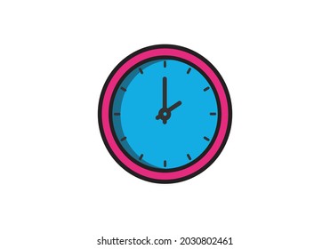 clock flat vector so elegant for your sticker of template