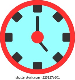 Clock Flat Vector Icon Design