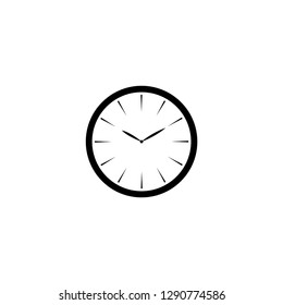 Clock flat vector icon isolated on a white background.