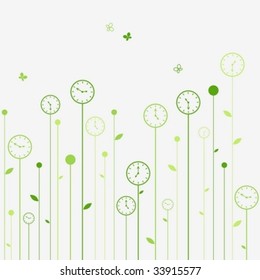 Clock flowers