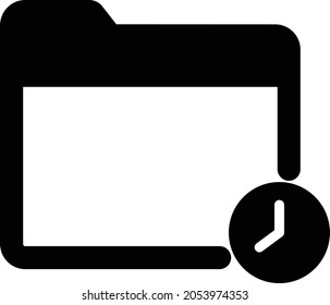 Clock folder Isolated Vector icon which can easily modify or edit

