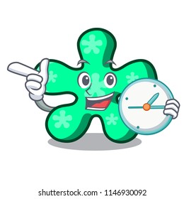 With clock free form character cartoon