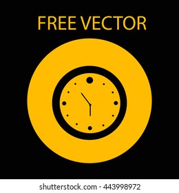 clock free vector style flat