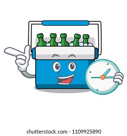 With clock freezer bag character cartoon