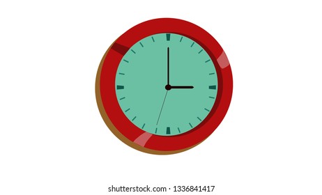 a clock in front of white background