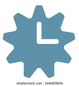 Clock gear icon. Business time concept illustration