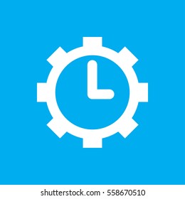 clock in gear  icon illustration isolated vector sign symbol