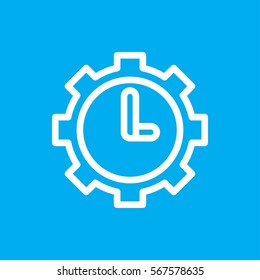 clock in gear  icon illustration isolated vector sign symbol