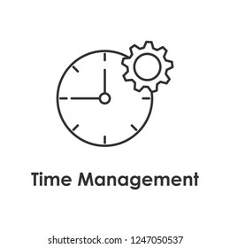 clock, gear, settings icon
