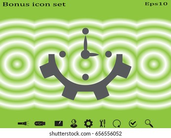 clock, gear, time, repair, icon, vector illustration eps10